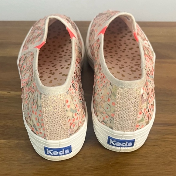 Ked's Oh Joy! Triple Decker Pink Sequin Sneaker size 7 platform - Picture 6 of 10